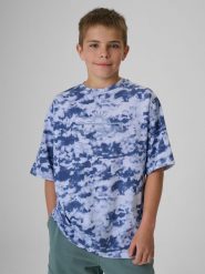 4F T-shirt loose z nadrukiem chłopięcy - multikolor 158/164 (12-14 lat). T-shirty dla chłopców 4f, bez wzorów, z bawełny, bez ramiączek. Za 59.99 zł.