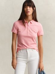 Gant koszulka polo Kobiety Bawełna pomarańczowy, M. Brązowe koszulki sportowe damskie GANT, m, bez wzorów, z bawełny, bez kołnierzyka, bez ramiączek. Za 329.95 zł.
