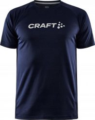Męska koszulka treningowa z krótkim rękawkiem Craft Core unify logo tee rozmiar XL. Koszulki sportowe męskie Craft, m, bez wzorów, bez kołnierzyka, bez ramiączek. Za 83.71 zł.