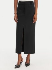 Patrizia Pepe Spódnica midi 8G0515/A498-K103 Czarny Regular Fit. Czarne spódnice damskie Patrizia Pepe, bez wzorów, z syntetyku, midi. Za 1,039.00 zł.