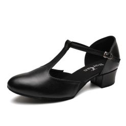 Buty taneczne do swing tańca ludowego Burtan Madrid. Czarne obuwie sportowe damskie BURTAN, bez wzorów, na jogę i pilates. Za 199.00 zł.