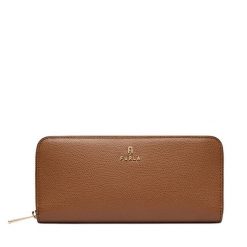 Portfel Furla. Brązowe portfele damskie Furla, bez wzorów. Za 764.99 zł.