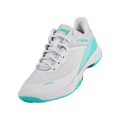 Buty do badmintona damskie Victor A900F. Białe obuwie sportowe damskie Victor, bez wzorów, z materiału, na fitness i siłownię. Za 619.30 zł.
