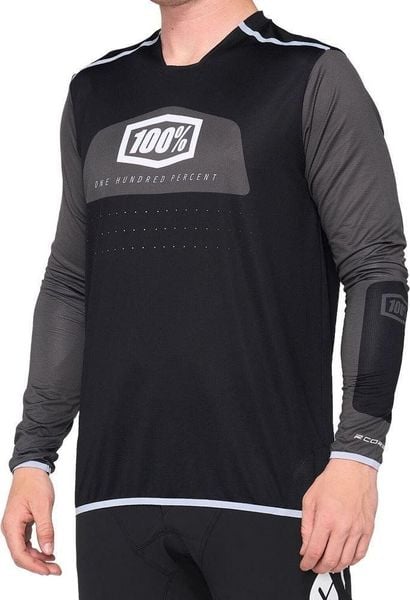 100% Koszulka męska 100% R-CORE X Jersey długi rękaw black white roz. M (NEW). Białe bluzki z długim rękawem męskie 100%, m, bez wzorów, z jersey, bez kołnierzyka. Za 225.84 zł.