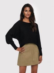 ONLY Sweter Adaline 15226298 Czarny Relaxed Fit. Czarne swetry damskie Only, s, bez wzorów, z wiskozy, bez kołnierzyka, bez ramiączek, bez kaptura. Za 119.99 zł.