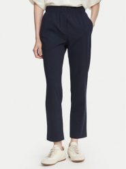 Weekend Max Mara Spodnie materiałowe Elfo 2625786011 Granatowy Regular Fit. Niebieskie spodnie materiałowe damskie Weekend Max Mara, xl, bez wzorów, z bawełny. Za 789.99 zł.