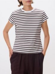 T-shirt z domieszką jedwabiu - wielobarwny. T-shirty damskie Reserved, l, bez wzorów, z bawełny, bez kołnierzyka. Za 89.99 zł.