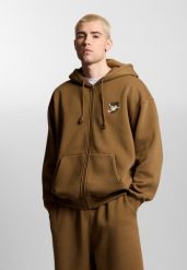 Bluza sportowa męska Prosto Damage Target z kapturem. Brązowe bluzy męskie Prosto., m, z aplikacjami, z bawełny, z kapturem. Za 235.99 zł.