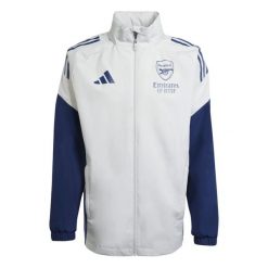 Kurtka dresowa zewnętrzna Arsenal 2025/26. Niebieskie kurtki męskie Adidas, l, bez wzorów, z dresówki, na fitness i siłownię. Za 346.00 zł.
