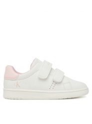 Calvin Klein Sneakersy Low Cut Velcro Sneaker V1A9-83087-1355 S Biały. Białe buty sportowe dziewczęce Calvin Klein, bez wzorów, ze skóry, bez zapięcia. Za 279.99 zł.