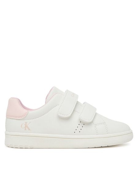 Calvin Klein Sneakersy Low Cut Velcro Sneaker V1A9-83087-1355 S Biały. Białe buty sportowe dziewczęce Calvin Klein, bez wzorów, ze skóry, bez zapięcia. Za 179.99 zł.