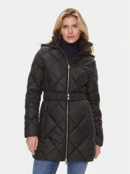 Tommy Hilfiger Płaszcz zimowy Elevated WW0WW40326 Czarny Regular Fit. Czarne płaszcze damskie Tommy Hilfiger, na zimę, xs, bez wzorów, z syntetyku, bez kaptura. Za 1,189.00 zł.