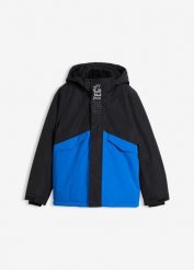Wodoodporna kurtka narciarska na ciepłej podszewce. Czarne kurtki i płaszcze dla chłopców bonprix, bez wzorów, bez kaptura. Za 259.99 zł.