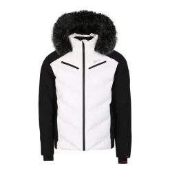 Kurtka narciarska Kilpi Skimmio. Białe kurtki snowboardowe męskie Kilpi, l, bez wzorów, z materiału, bez kaptura, narciarskie. Za 777.00 zł.