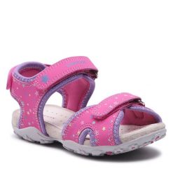 Sandały Geox. Fioletowe sandały dziewczęce Geox, bez zapięcia. Za 179.99 zł.