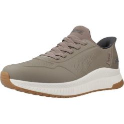 Buty SKECHERS SLIP-INS BOBS SQUAD 4 - DIRECT STEP Brązowy. Brązowe trekkingi męskie Skechers, trekkingowe. Za 344.20 zł.