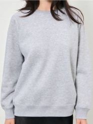 Dresowa bluza crewneck z raglanowym rękawem - szary. Szare bluzy damskie Sinsay, l, bez wzorów, z dresówki, bez kaptura. Za 15.99 zł.