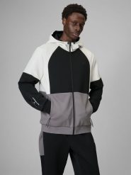 4F Bluza dresowa regular z kapturem męska - multikolor S. Bluzy męskie 4f, m, bez wzorów, z dresówki, z kapturem. Za 249.99 zł.