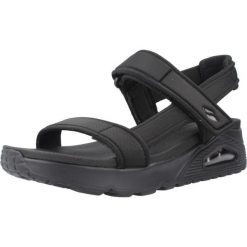 Sandały SKECHERS UNO - SUMMER STAND 2 Czarny. Czarne sandały damskie Skechers, bez wzorów, z tkaniny, bez obcasa, bez zapięcia. Za 292.99 zł.