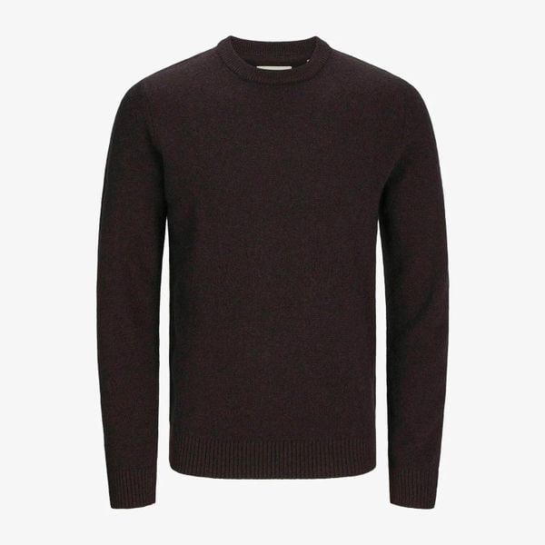 Sweter Jack & Jones Clambswool czekoladowa śliwka. Fioletowe swetry przez głowę męskie Jack&Jones, s, bez wzorów, z materiału, bez kołnierzyka. Za 296.06 zł.