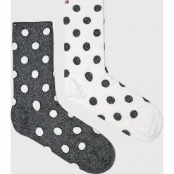 Tommy Hilfiger - Skarpetki (2-pack). Szare skarpety damskie Tommy Hilfiger, z bawełny. W wyprzedaży za 39.90 zł.