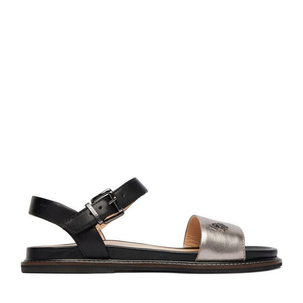 Sandały U.S. Polo Assn. Szare sandały damskie U.S. Polo Assn., bez wzorów, bez obcasa, na płaskiej podeszwie, bez zapięcia. Za 269.99 zł.