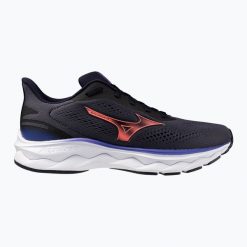 Buty do biegania damskie Mizuno Wave Serene 2 baritone. Niebieskie obuwie sportowe damskie Mizuno, bez wzorów, do biegania, mizuno wave. Za 449.99 zł.