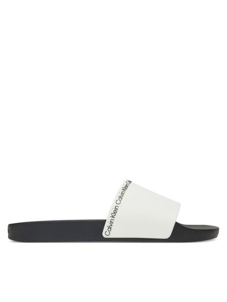 Calvin Klein Klapki Pool Slide Rubber HM0HM00981 Biały. Białe klapki męskie Calvin Klein, z syntetyku. Za 149.99 zł.