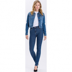 Dżinsy "Natalia" - Super Skinny fit - w kolorze niebieskim. Niebieskie jeansy damskie Cross Jeans. W wyprzedaży za 113.95 zł.