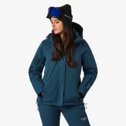 Kurtka narciarska kobieca Swedemount Cervinia Jacket wodoodporna. Czarne kurtki snowboardowe damskie SWEDEMOUNT, bez wzorów, bez kaptura, narciarskie. Za 447.00 zł.