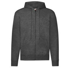 Męska Kurtka Z Kapturem Classic Heather. Szare kurtki sportowe męskie Fruit of the Loom, m, bez wzorów, trekkingowe. Za 107.99 zł.