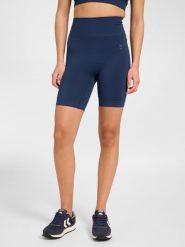 Szorty damskie Hummel Flow. Niebieskie szorty sportowe damskie Hummel, m, bez wzorów, z dzianiny, na fitness i siłownię. Za 128.00 zł.