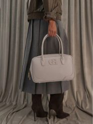 GINO ROSSI Torebka C-LDA8555 Szary. Szare torebki do ręki damskie Gino Rossi, bez wzorów, z materiału, bez dodatków. Za 229.99 zł.