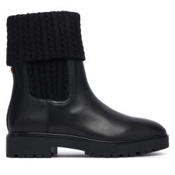 Botki LAUREN RALPH LAUREN. Czarne botki damskie Lauren Ralph Lauren, bez obcasa, na płaskiej podeszwie, bez zapięcia. Za 1,199.00 zł.