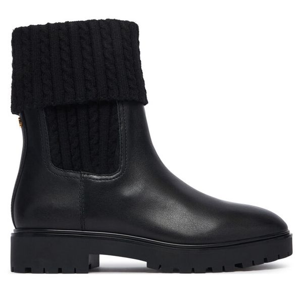 Botki LAUREN RALPH LAUREN. Czarne botki damskie Lauren Ralph Lauren, bez obcasa, na płaskiej podeszwie, bez zapięcia. Za 1,199.00 zł.