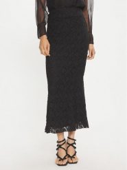 ROTATE Spódnica ołówkowa Blakli 113070100 Czarny Slim Fit. Czarne spódnice damskie ROTATE, bez wzorów, z bawełny, ołówkowe. Za 479.99 zł.