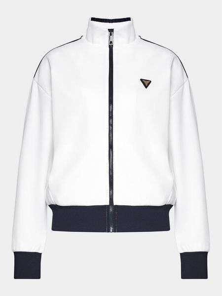 Guess Bluza Mylah V4GQ02 KBFB2 Biały Regular Fit. Białe bluzy damskie Guess, m, z aplikacjami, z syntetyku, bez kaptura. Za 219.99 zł.