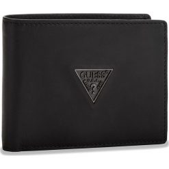 Duży Portfel Męski GUESS - SM2500 LEA20 BLA. Czarne portfele męskie Guess, ze skóry. Za 259.00 zł.