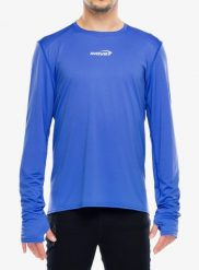 Bluza do biegania Inov-8 Airlite Long Sleeve T-Shirt. Niebieskie bluzy sportowe męskie Inov-8, xl, bez wzorów, z materiału, bez kaptura, do biegania. Za 230.99 zł.