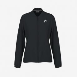 Kurtka damska BREAKER. Czarne bluzy sportowe damskie Head, xl, bez wzorów, z elastanu, bez kaptura, tenisowe. W wyprzedaży za 308.00 zł.