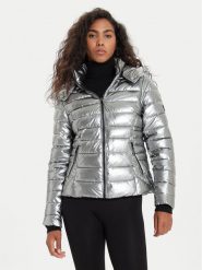 Morgan Kurtka zimowa 242-GELOLA Srebrny Regular Fit. Szare kurtki damskie Morgan, na zimę, bez wzorów, z syntetyku, bez kaptura. Za 309.99 zł.