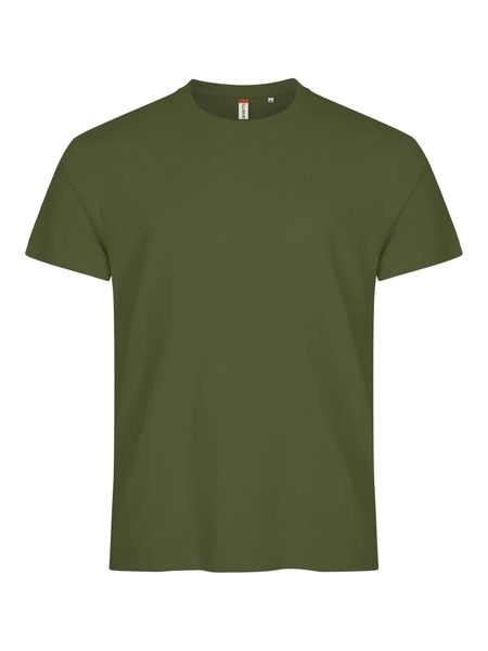 Clique Basic-T T-shirt męska dopasowany krój, bawełna – olive green. Zielone t-shirty męskie CLIQUE, m, bez wzorów, z bawełny, bez kołnierzyka. Za 82.64 zł.