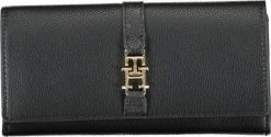 Tommy Hilfiger PORTFEL DAMSKI TOMMY HILFIGER CZARNY uniwersal. Czarne portfele damskie Tommy Hilfiger, bez wzorów. Za 203.49 zł.