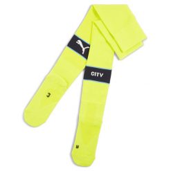 Męskie skarpety z grafiką Manchester City PUMA Yellow Glow. Żółte skarpety męskie Puma, bez wzorów. Za 121.81 zł.