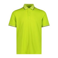 Koszulka polo z dżerseju CMP. Żółte koszulki polo męskie CMP, bez wzorów, z dżerseju, sportowe, bez ramiączek. Za 212.00 zł.