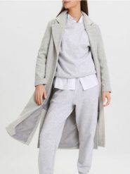 Płaszcz w kratę z wełną - wielobarwny. Płaszcze damskie Sinsay, l, bez wzorów, z wełny, eleganckie, bez kaptura. Za 139.99 zł.