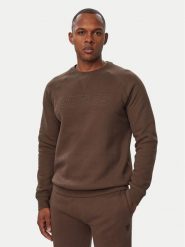 Guess Bluza Z4YQ16 K9V31 Brązowy Regular Fit. Brązowe bluzy męskie Guess, l, z aplikacjami, z bawełny, bez kaptura. Za 294.99 zł.