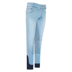 Dziewczęce legginsy jeździeckie Imperial Riding Detty. Niebieskie legginsy dla dziewczynek IMPERIAL RIDING, bez wzorów, z denimu. Za 265.50 zł.