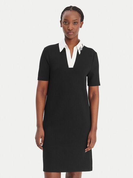 KARL LAGERFELD Sukienka codzienna B1W13029 Czarny Regular Fit. Czarne sukienki damskie KARL LAGERFELD, na co dzień, xs, bez wzorów, z syntetyku, bez kołnierzyka, bez ramiączek, proste. Za 779.99 zł.