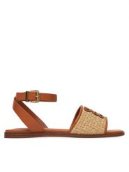 Nine West Sandały CEO-CWBFS181-03 Brązowy. Brązowe sandały damskie Nine West, bez wzorów, z materiału, bez obcasa, na płaskiej podeszwie, bez zapięcia. Za 169.99 zł.